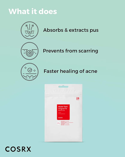 Acne Pimple Patches Absorbing Hydrocolloid Original 3 Size Patches for Blemishes and Zits Cover, Absorbs Zits & Blemish, Spot Stickers for Face and Body, Korean Skin Care (96 Count)
