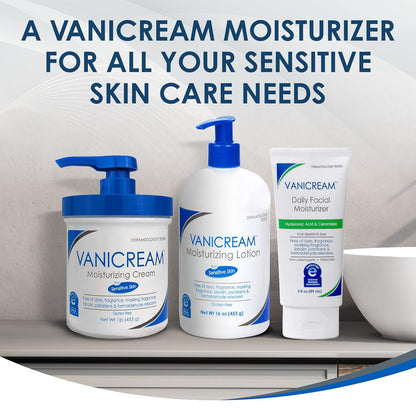 Moisturizing Lotion with Pump | Fragrance and Gluten Free | for Sensitive Skin | 16 Ounce (Pack of 1)