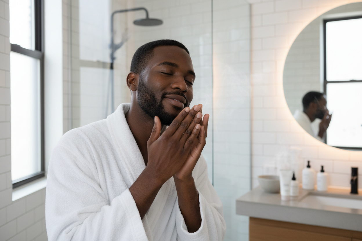 Black man skincare