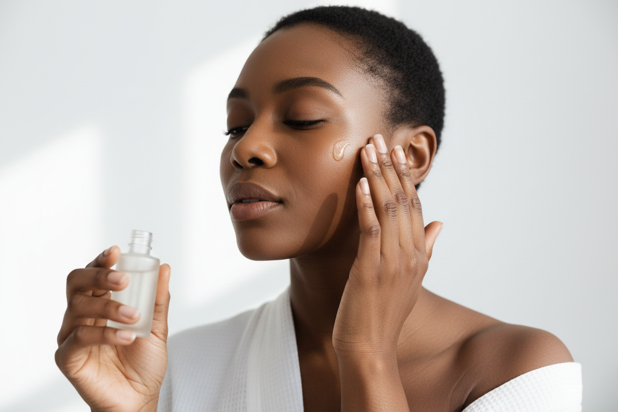 Black woman skincare
