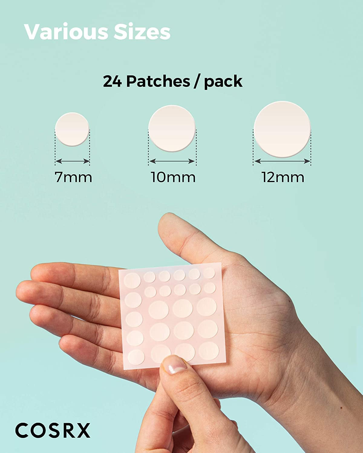 Acne Pimple Patches Absorbing Hydrocolloid Original 3 Size Patches for Blemishes and Zits Cover, Absorbs Zits & Blemish, Spot Stickers for Face and Body, Korean Skin Care (96 Count)
